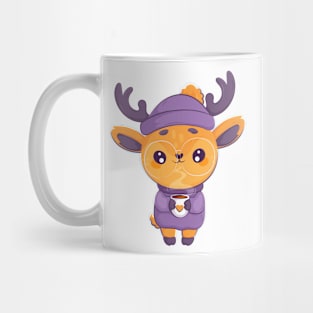 Kawaii Deer with Cocoa Mug